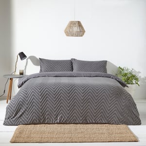 Minimalist Chevron Zigzag Tuft Duvet Cover Set
