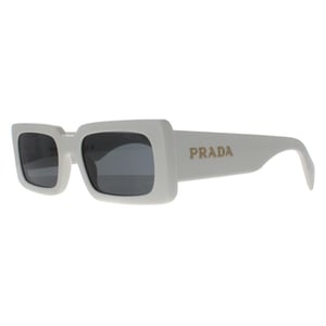 Prada Rectangle Womens Talc Dark Grey PRA07S
