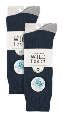 6 Pack Mens Boot Socks | Wildfeet | Cotton Socks for Walking, Hiking & Running - Multi