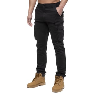 Enzo | Heren Cargo Broek - Zwart