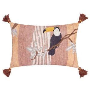 Wylder Treetop Toucan Embroidered Cushion Cover