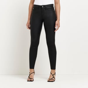 River Island Womens Jeans Petite Black Molly Mid Rise