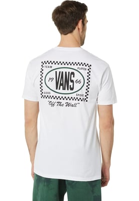 Vans Mens Team Player Checkerboard T Shirt in White