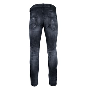 Dsquared2 Relaxed Long Crotch Reinforced Ripped Svart Jeans