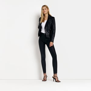 River Island Womens Jeans Black Molly Mid Rise Skinny Pants