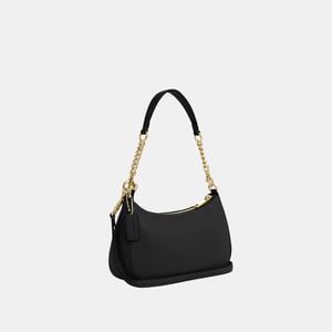 Teri Shoulder Bag in Refined Pebbled Leather with Chain Strap