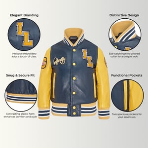 Letterman leren Varsity College bomberjack voor kinderen