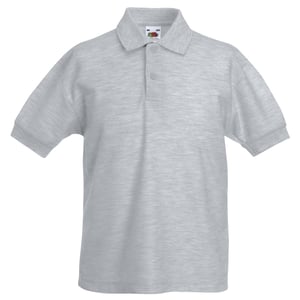 Fruit of the Loom Kinder/Kids Piqué Poloshirt met Korte Mouwen (Heather Grijs)