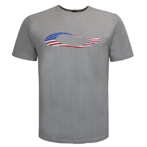 Oakley Korte Mouw Crew Neck Grijs Heren Ellipse USA T-Shirt 457355 24L