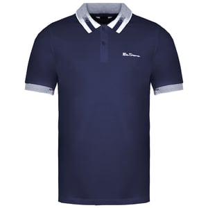 Ben Sherman Collar Interest Herr Pikétröja Marin