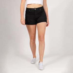 H&M Black Denim Turn Hem Shorts