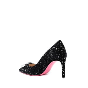 Office Party Velvet Guggenheim Pump Black