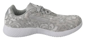 Plein Sport Women's Silver Polyester Runner Joice Sneakers Shoes