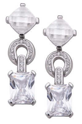 Orphelia Women's 925 Sterling Silver Drop Earrings - Silver ZO-5919