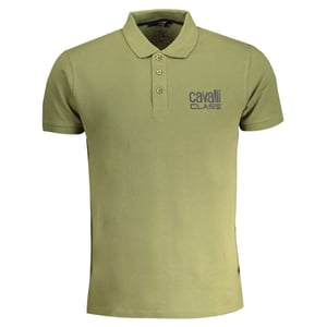 Cavalli Class Bold Logo Groene Polo Shirt