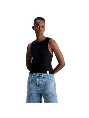 Calvin Klein damestop met ribgebreide afwerking
