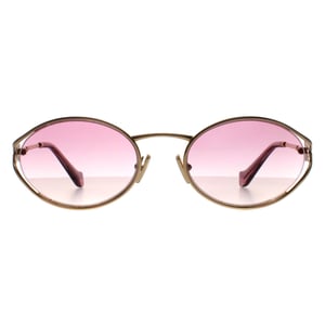 Miu Miu Oval Womens Gold Brown Gradient Violet MU52YS