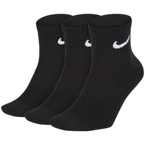 Nike SX7677 Unisex Everyday Lightweight Training Ankle Socks Black 3 Pairs