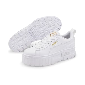 PUMA Kids Girls Mayze Leather Youth Trainers Sports Shoes