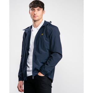 Lyle & Scott jack met rits en capuchon in marineblauw