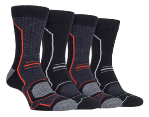 4 Pack Mens Cushion Lightweight Hiking Boot Socks for Warm Weather