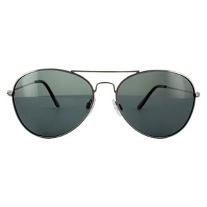 Polaroid Aviator unisex gunmetal grijs blauw gepolariseerde zonnebril