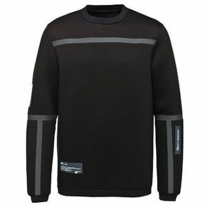 Puma x UEG Long Sleeve Crew Neck Black Grey Mens Sweaters 571717 BLACK