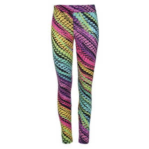 Lila legging met meerkleurige print