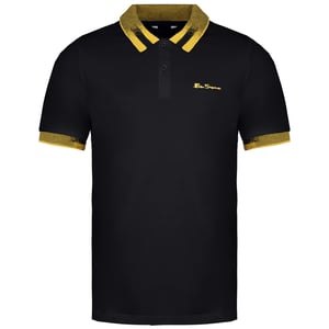 Ben Sherman Kraag Rente Heren Zwart Polo Shirt