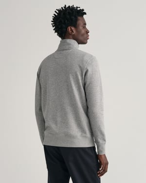 GANT Mens Regular Fit Shield Logo Half Zip Sweatshirt