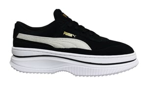 Puma Deva Suede Leather Svart Vit Lace Up Dam Platform Träningsskor 372423 03