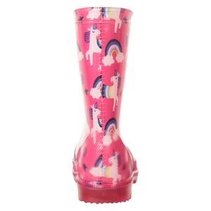 Mountain Warehouse Kinder/Kinder Splash Unicorn en Regenboog Lichtgevende Wellington Laarzen (Helder Roze)