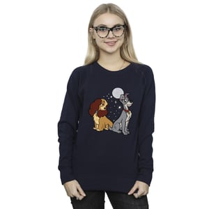 Disney Dames/Dames Lady And The Tramp Maan Sweatshirt (Marineblauw)