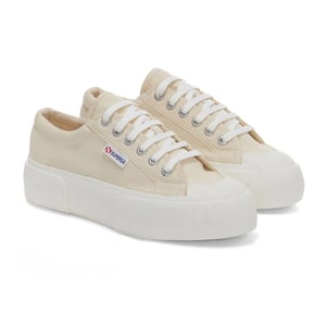 Superga Dames/Dames 2631 Stripe Platform Trainers (Beige Licht Eierschaal/Avorio)