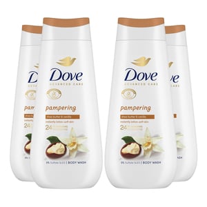 Dove Advanced Care Body Wash Pampering 24Hrs Renewing Micromoisture 225ml, 4pk
