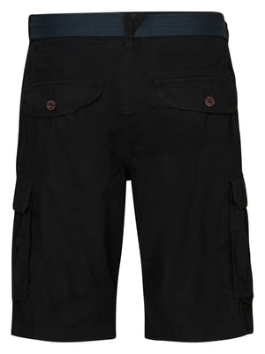 Petrol Industries - Heren Cargoshort met riem - Zwart