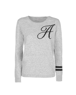 Crown Of Edinburgh Cashmere Crew Neck Sweater Stockbridge Grey A