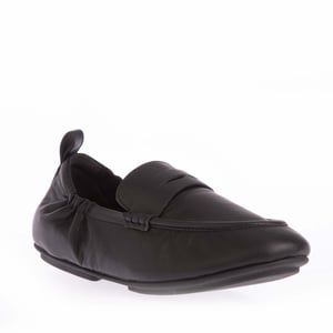 Damesschoenen Fit Flop Allegro Leren Penny Loafers in Zwart