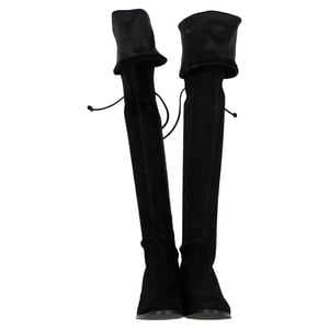 Stuart Weitzman Tieland 85 Over-The-Knee Boots in Black Suede