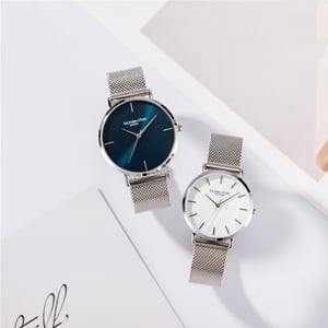 VICTORIA HYDE Couple Watches Gift Set Silver