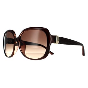 Salvatore Ferragamo Rectangle Womens Brown Gradient Sunglasses