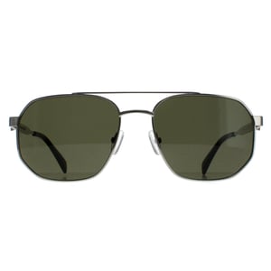 Alexander McQueen Aviator Unisex Silver Green AM0458S