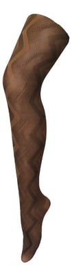 Sock Snob Dames80 denier ondoorzichtig patroon panty's - Weven Bruin