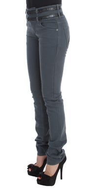 John Galliano Slim Fit High Waist Jeans van katoenmix voor dames.