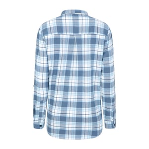 Mountain Warehouse Dames/Dames Balsem Geborsteld Flanellen Longline Shirt (Blauw)