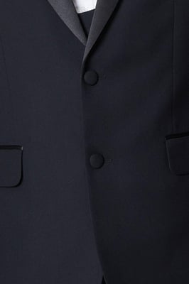 Tailored Fit Black Tuxedo Suit Jacket
