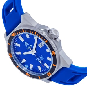 Shield Reef Band horloge met datum - blauw