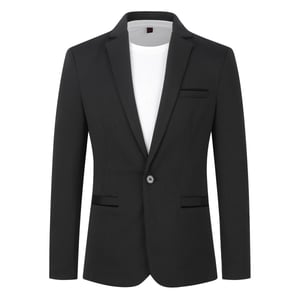 Kostymkavaj för män Slim Fit Coat Business Daily Blazer Svart