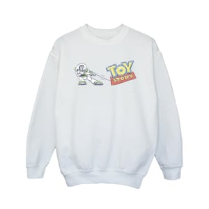 Disney Meisjes Toy Story Buzz Trekkende Logo Sweatshirt (Wit)