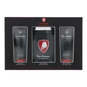 Tonino Lamborghini Classico 3 Piece Gift Set: Eau de Toilette 125ml - Shower Gel 100ml - Aftershave Balm 100ml